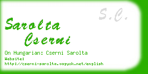 sarolta cserni business card